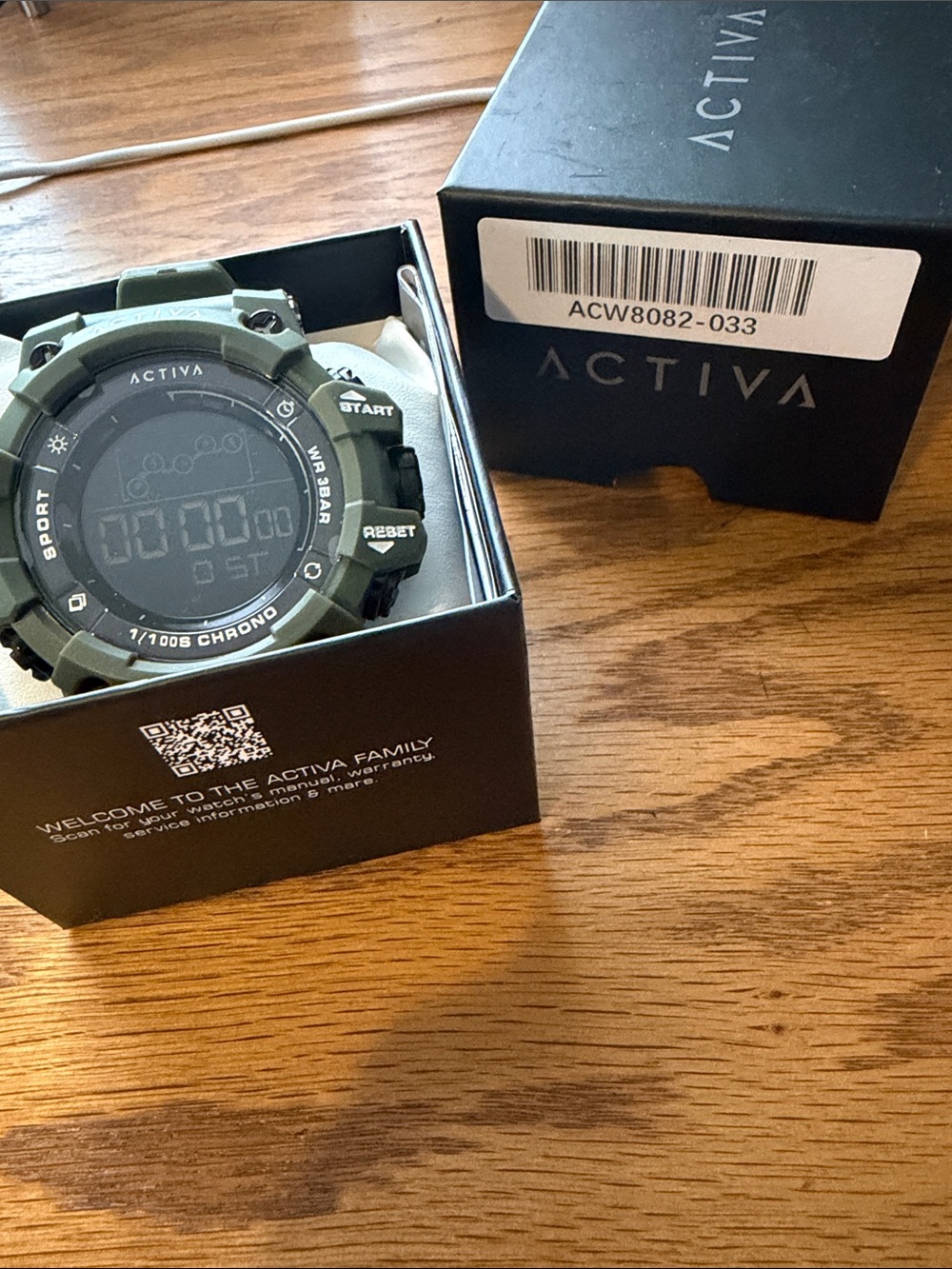 Ativa Men's Digital Sport Watch in Olive